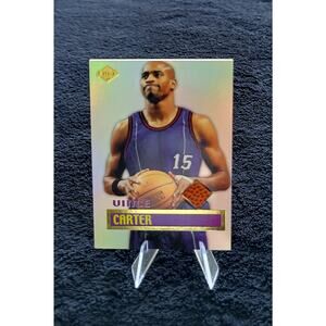 VINCE CARTER Game Used Basketball Refractor 1999 Edge Toronto Raptors